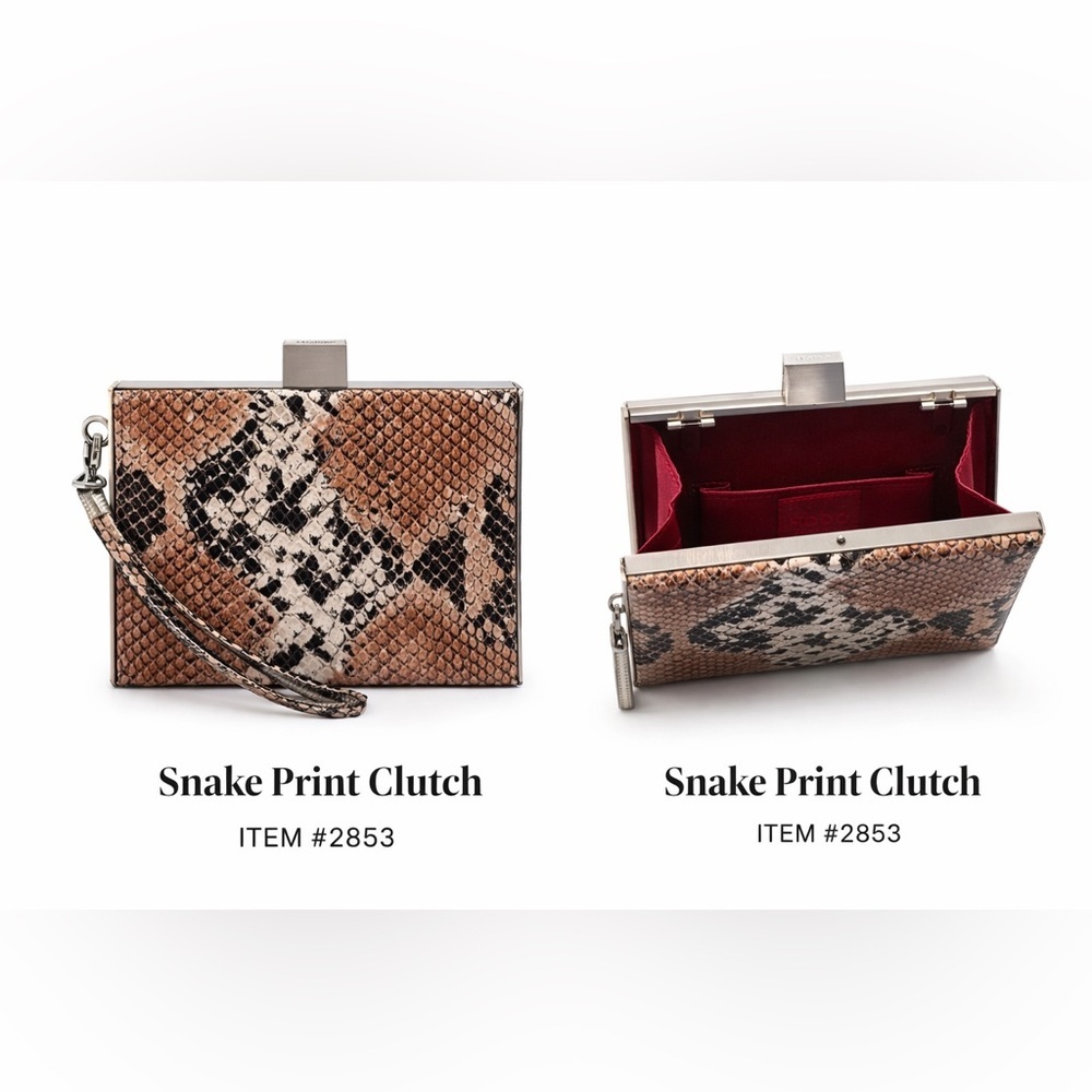 🐍HOBO Snake-Print Clutch 🐍